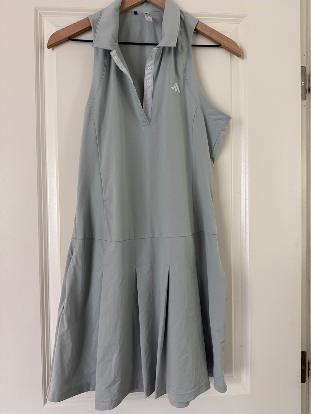 adidas Women’s Pale Green Sleeveless Polo Tennis Dress